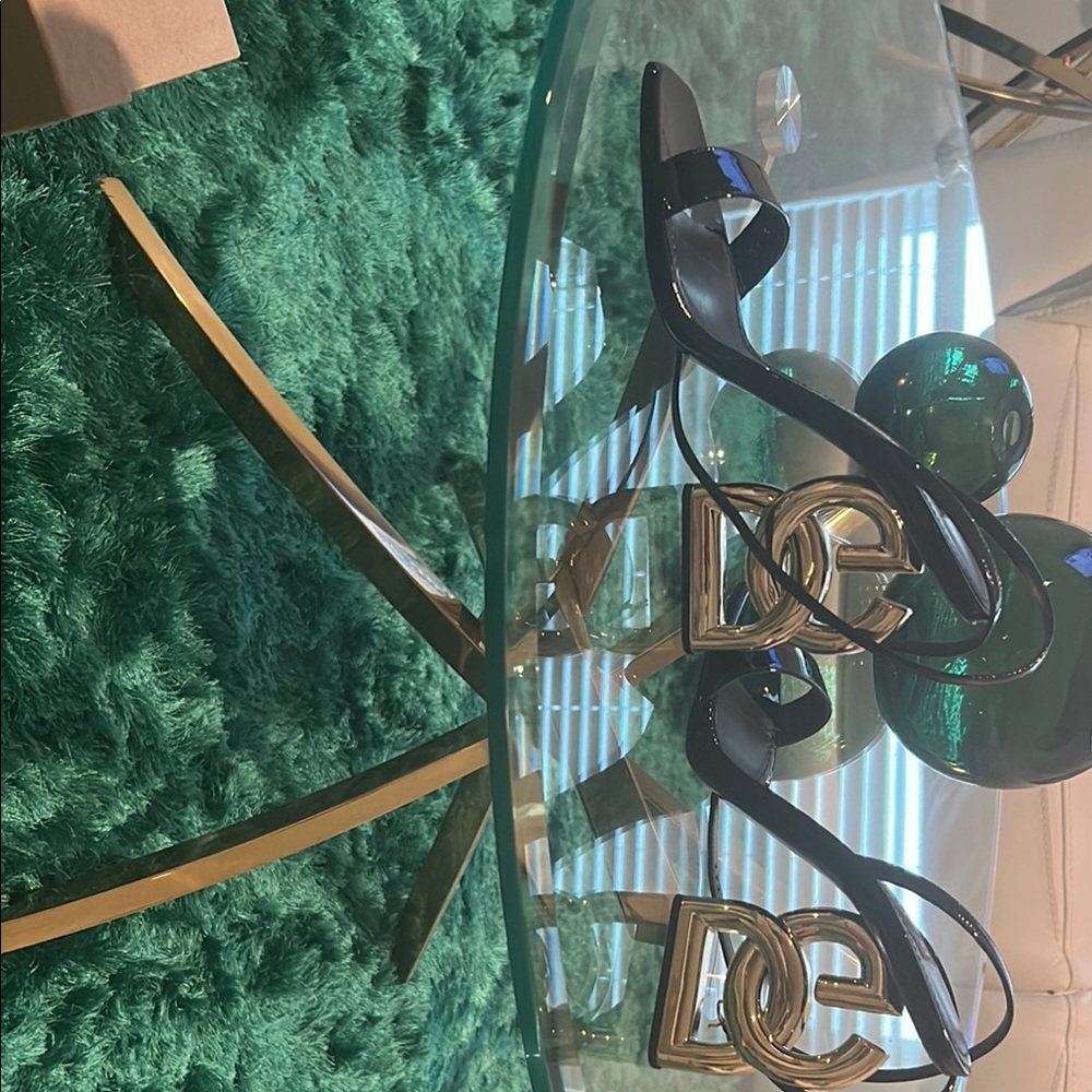 Dolce & Gabbana Black High Heel Strappy Shoes